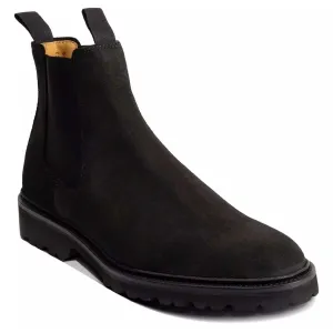 40% OFF BARKER Camborne Xtra Lite Chelsea Boots - Mens - Black Suede Size UK 7.5 G