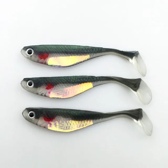 8pcs 8cm/5g Fish type soft fishing lure 3D eyes soft lure soft bait Sea fishing lure Free shipping 114