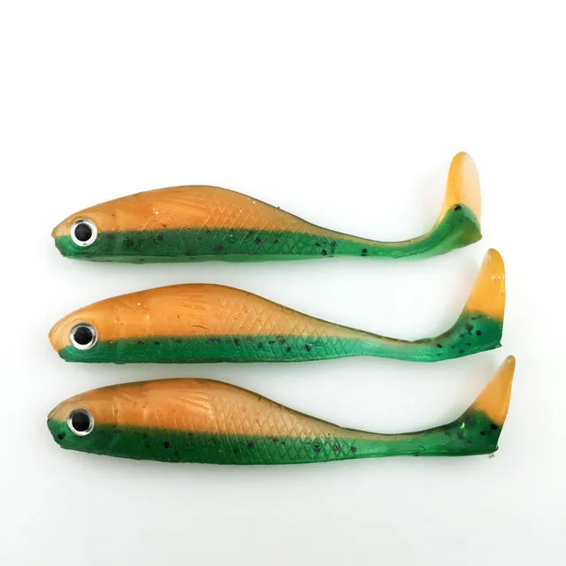 8pcs 8cm/5g Fish type soft fishing lure 3D eyes soft lure soft bait Sea fishing lure Free shipping 114