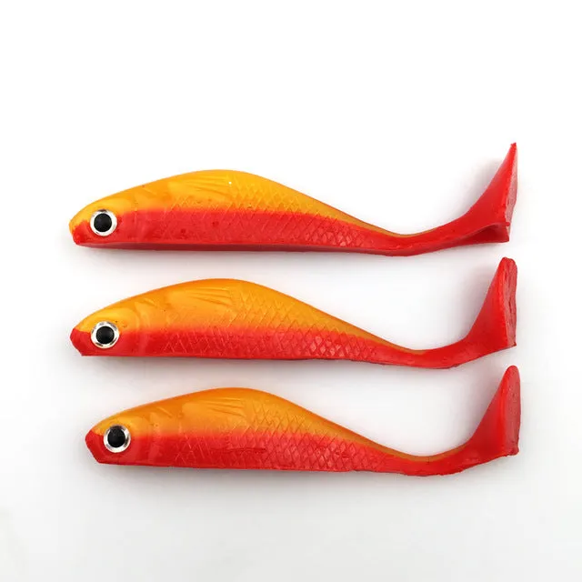 8pcs 8cm/5g Fish type soft fishing lure 3D eyes soft lure soft bait Sea fishing lure Free shipping 114