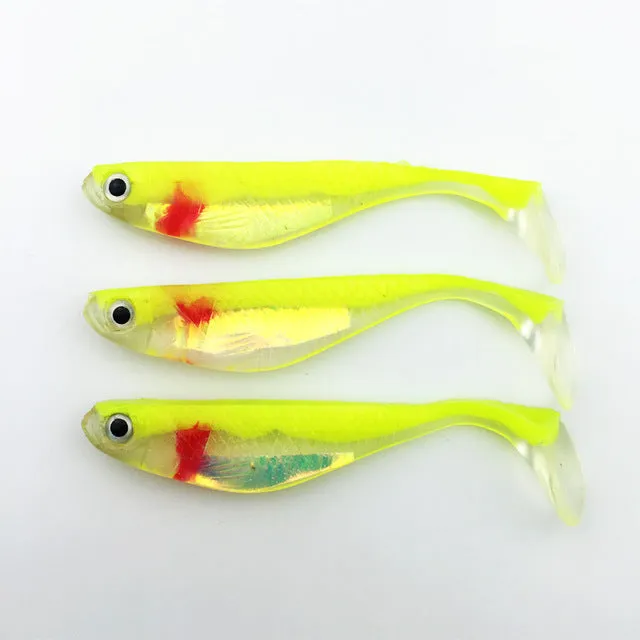 8pcs 8cm/5g Fish type soft fishing lure 3D eyes soft lure soft bait Sea fishing lure Free shipping 114