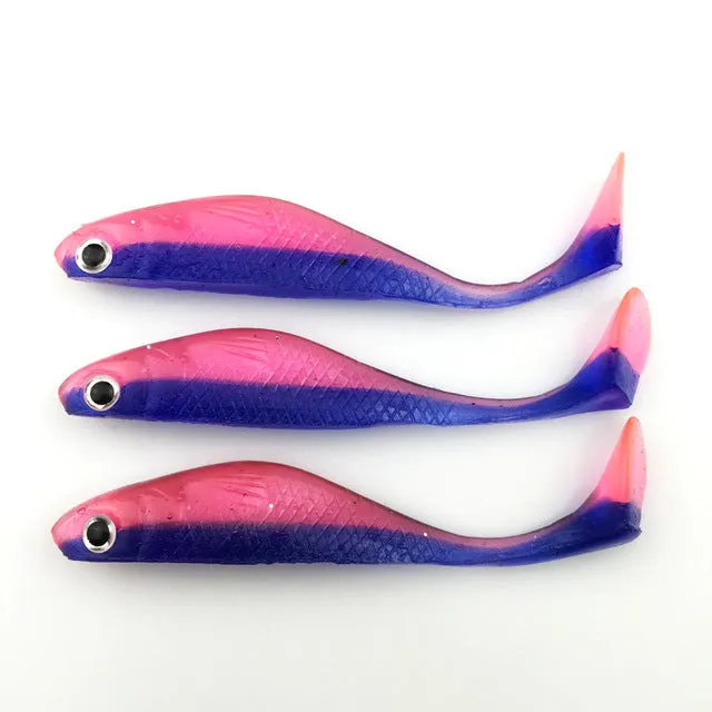 8pcs 8cm/5g Fish type soft fishing lure 3D eyes soft lure soft bait Sea fishing lure Free shipping 114