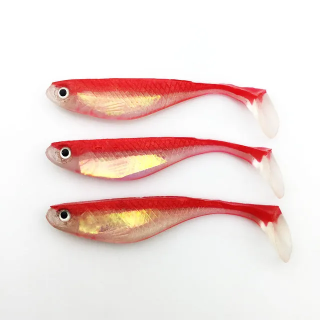 8pcs 8cm/5g Fish type soft fishing lure 3D eyes soft lure soft bait Sea fishing lure Free shipping 114