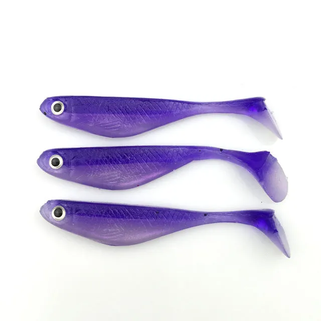 8pcs 8cm/5g Fish type soft fishing lure 3D eyes soft lure soft bait Sea fishing lure Free shipping 114