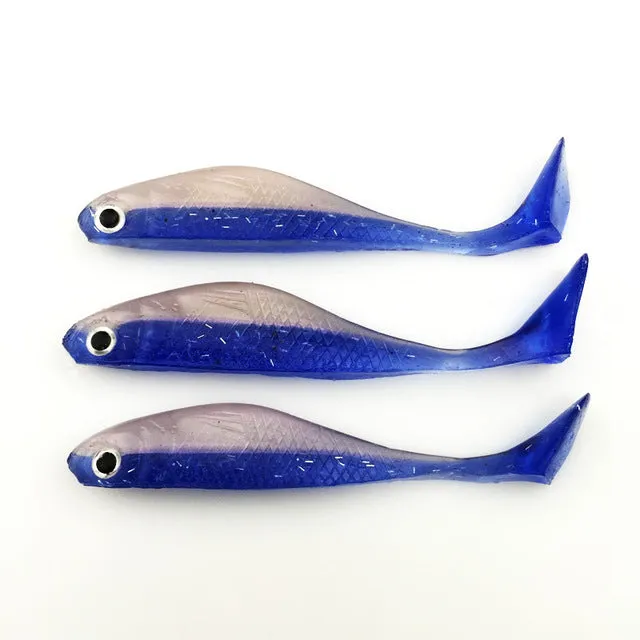 8pcs 8cm/5g Fish type soft fishing lure 3D eyes soft lure soft bait Sea fishing lure Free shipping 114