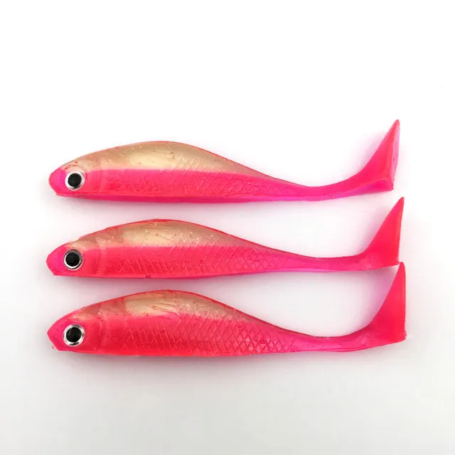 8pcs 8cm/5g Fish type soft fishing lure 3D eyes soft lure soft bait Sea fishing lure Free shipping 114