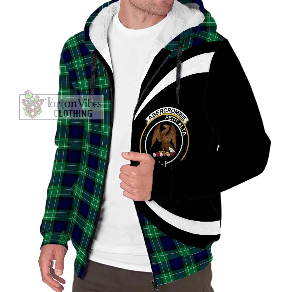 Abercrombie Tartan Sherpa Hoodie with Family Crest Circle Style