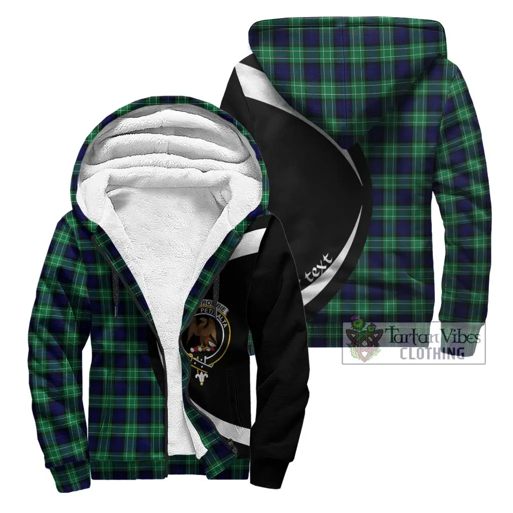 Abercrombie Tartan Sherpa Hoodie with Family Crest Circle Style