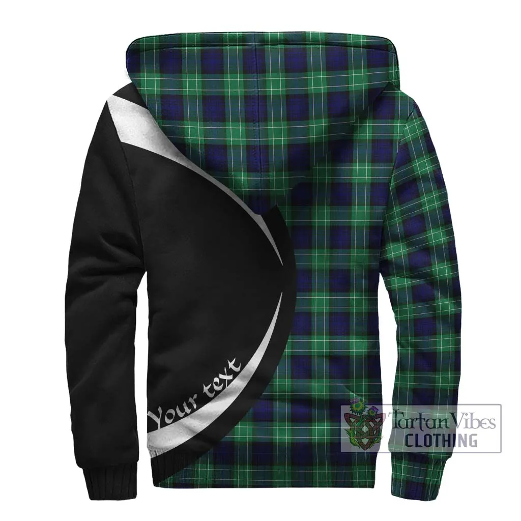 Abercrombie Tartan Sherpa Hoodie with Family Crest Circle Style