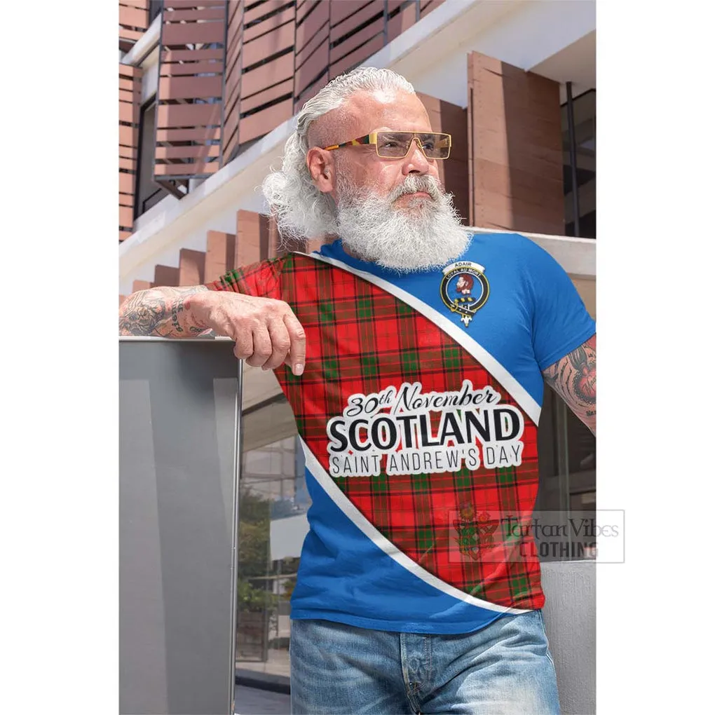 Adair Family Crest Tartan Cotton T-shirt Celebrate Saint Andrew's Day in Style