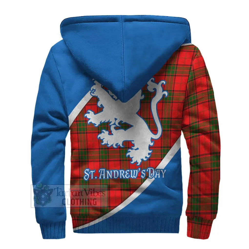 Adair Family Crest Tartan Sherpa Hoodie Celebrate Saint Andrew's Day in Style