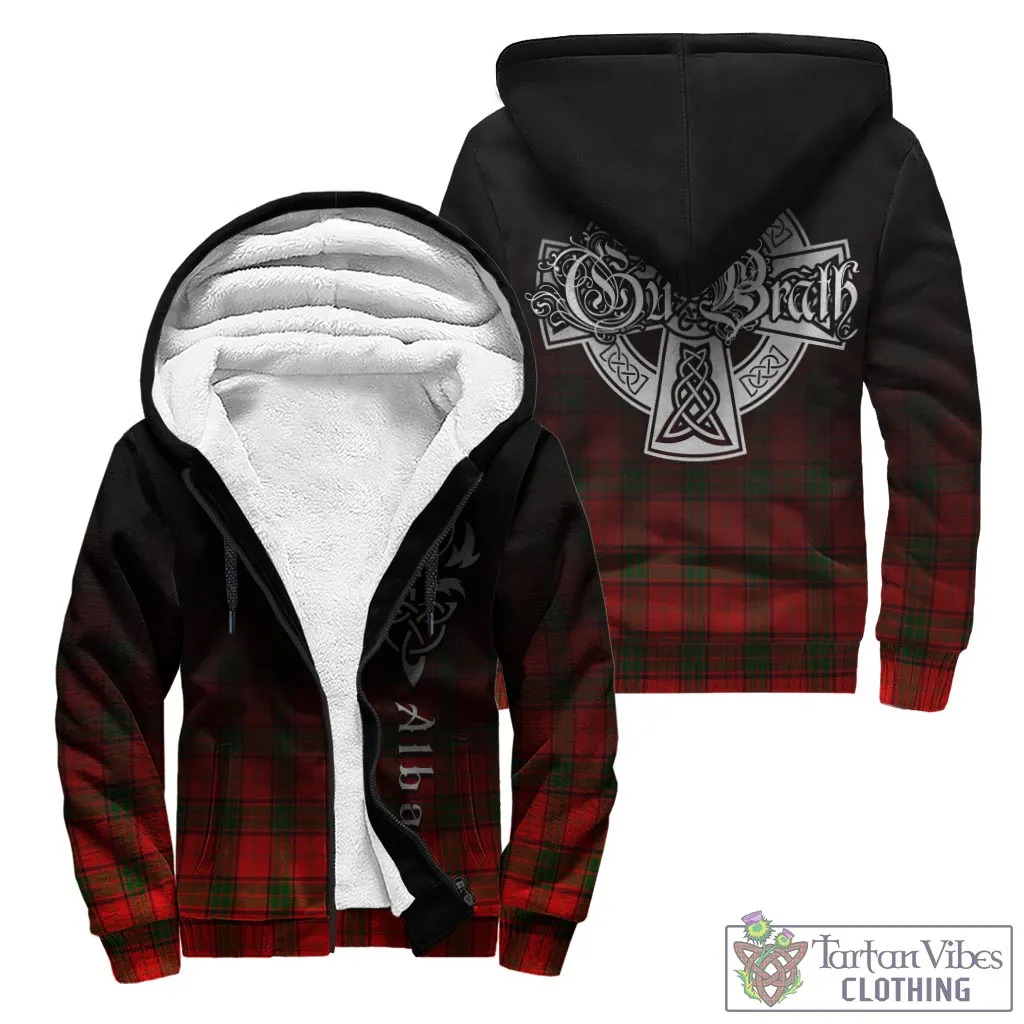 Adair Tartan Sherpa Hoodie Featuring Alba Gu Brath Family Crest Celtic Inspired