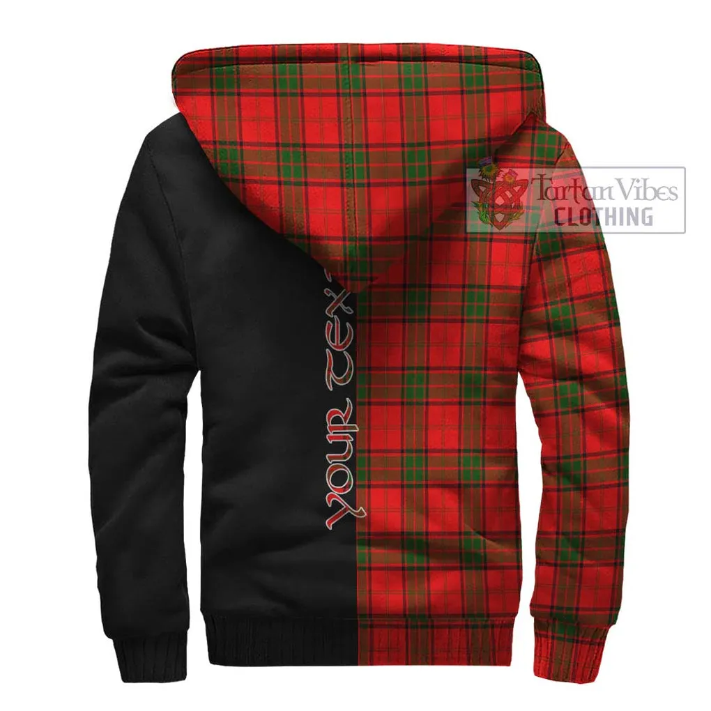 Adair Tartan Sherpa Hoodie with Family Crest and Half Of Me Style