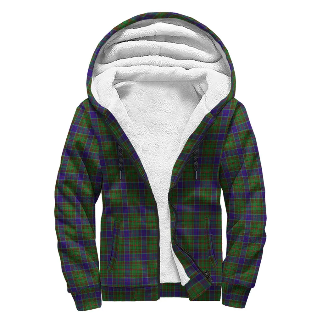 Adam Tartan Sherpa Hoodie with Family Crest