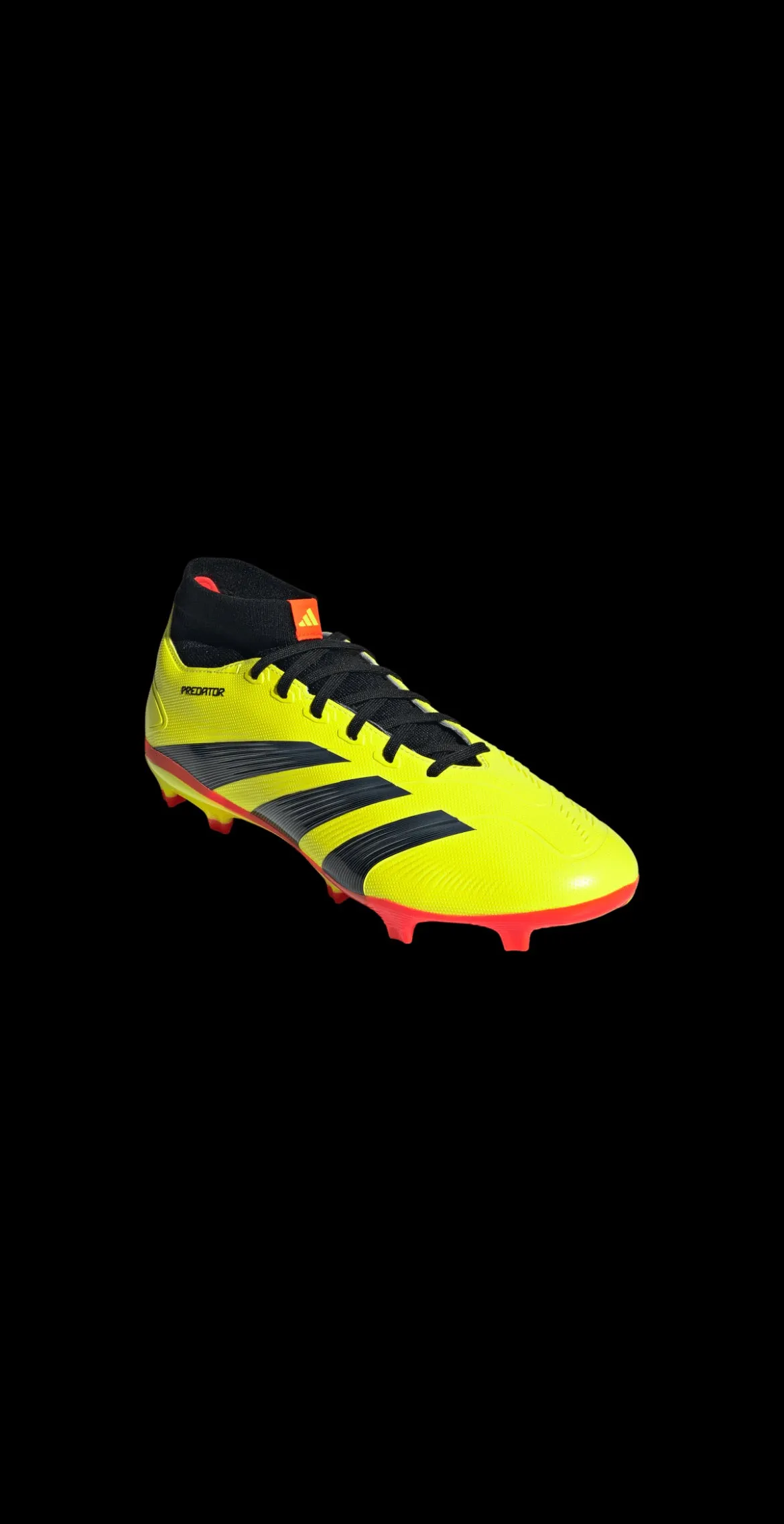 adidas Predator League Sock Firm Ground Adult Soccer Cleat IG7773 Yellow/Black/Solar Red