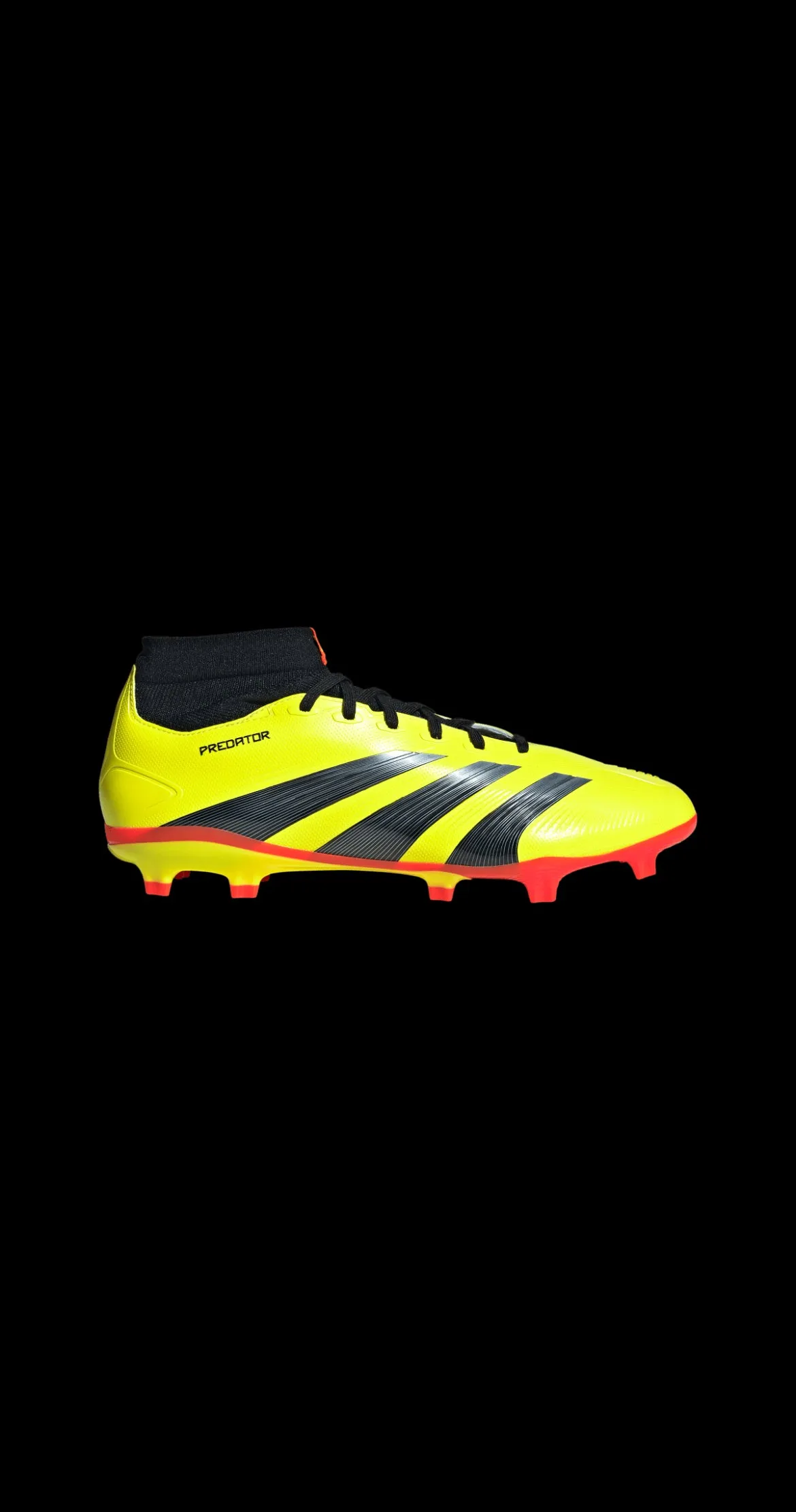 adidas Predator League Sock Firm Ground Adult Soccer Cleat IG7773 Yellow/Black/Solar Red