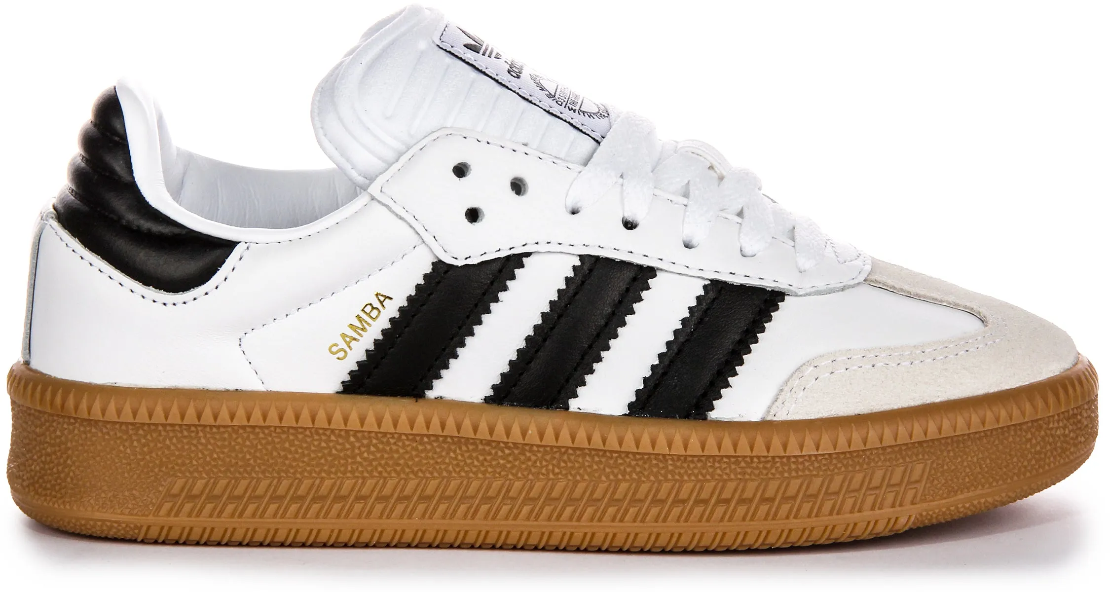 Adidas Samba XLG J In White Black For Youth