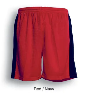 Adults Panel Soccer Shorts - Red/Navy