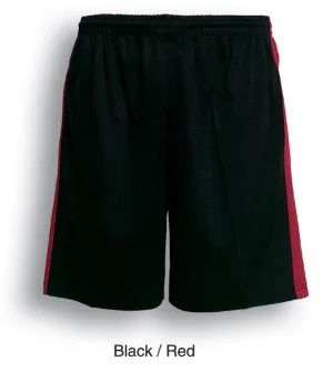 Adults Panel Socer Shorts - Black/Red