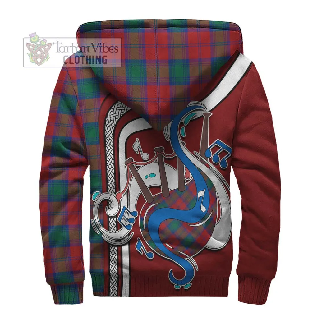 Affleck Tartan Sherpa Hoodie with Epic Bagpipe Style