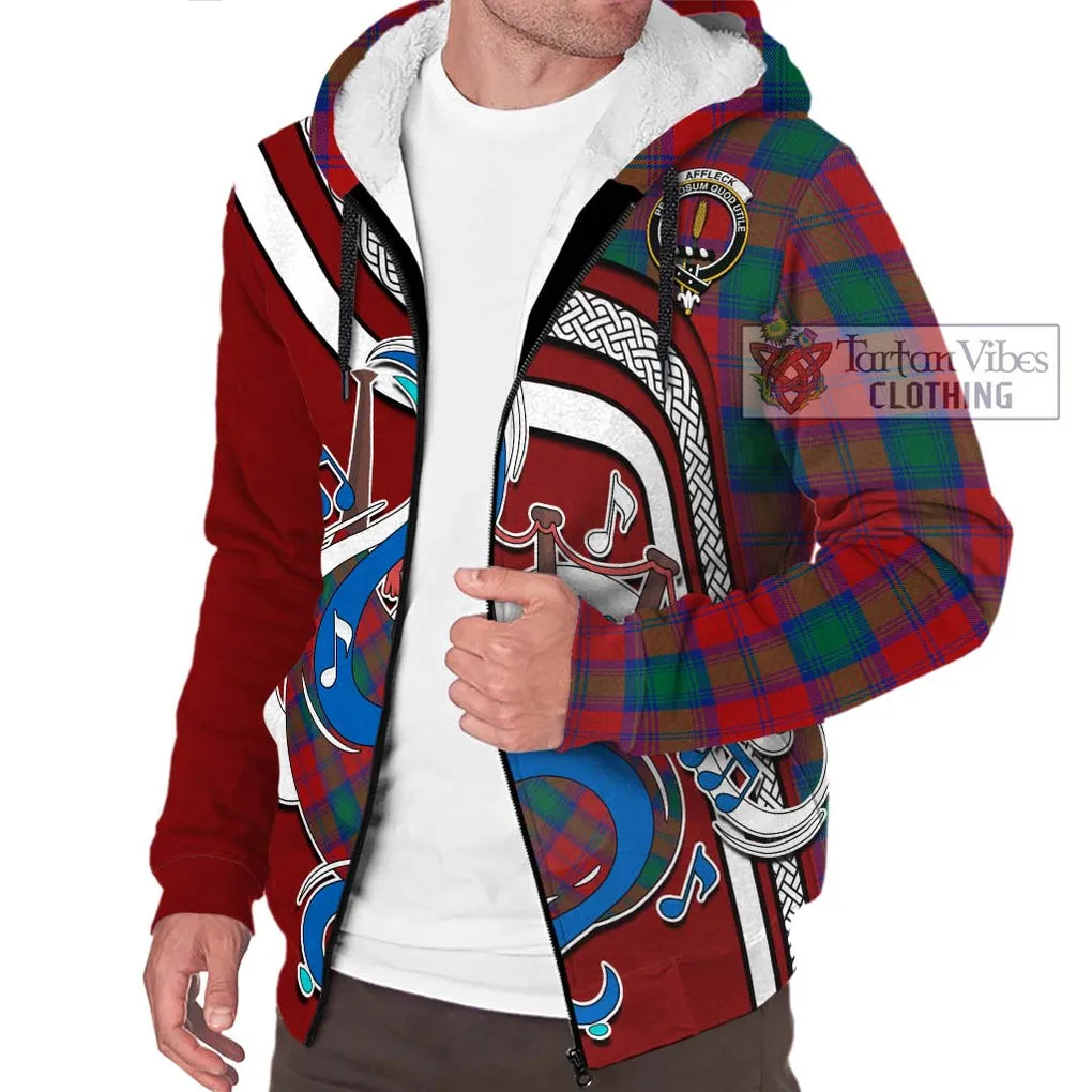 Affleck Tartan Sherpa Hoodie with Epic Bagpipe Style