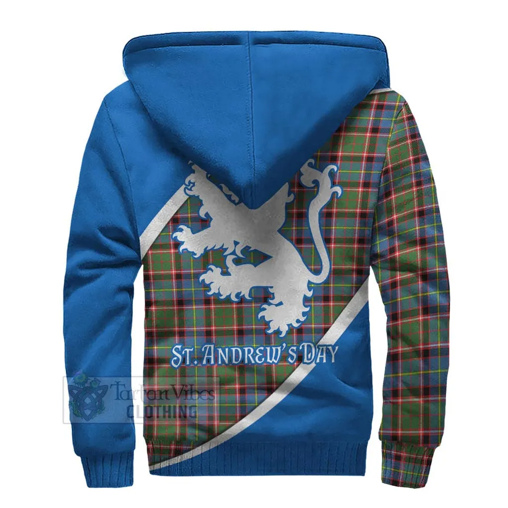 Aikenhead Family Crest Tartan Sherpa Hoodie Celebrate Saint Andrew's Day in Style