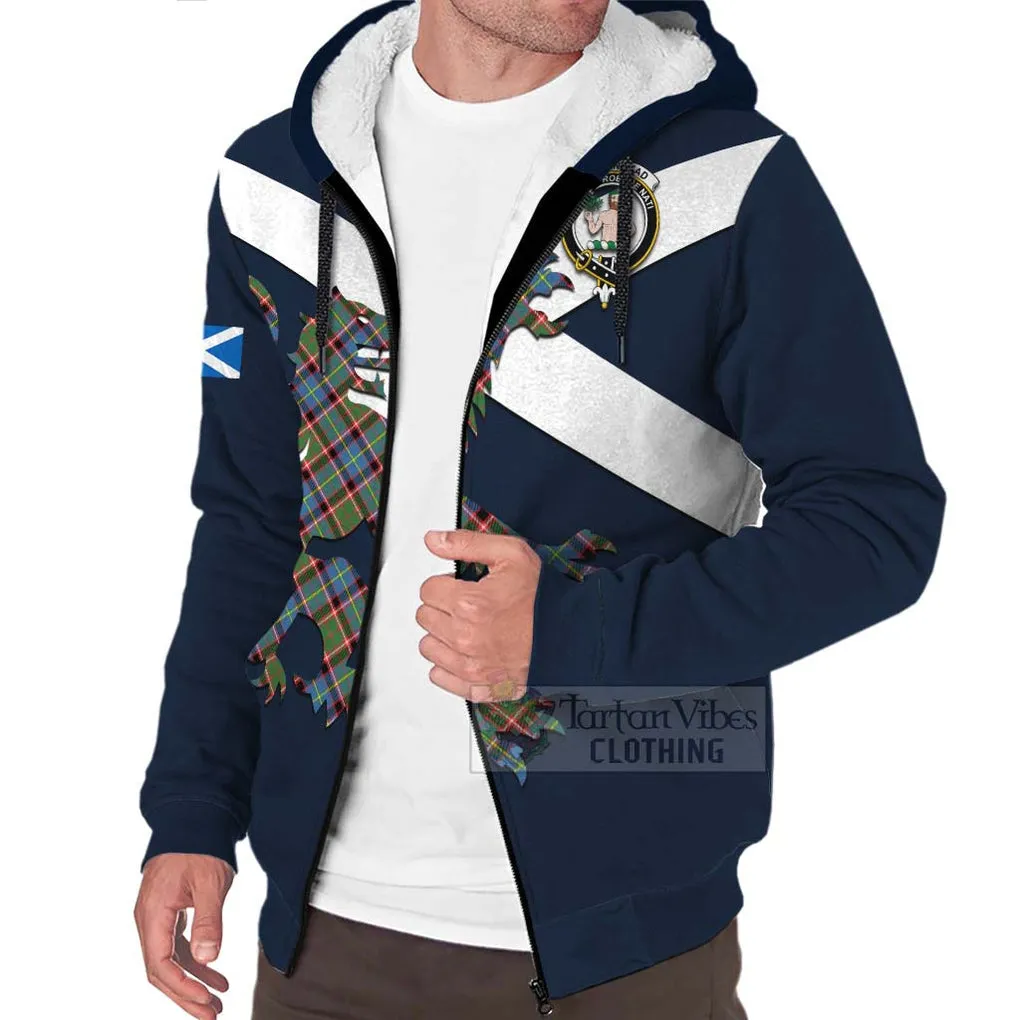 Aikenhead Tartan Lion Rampant Sherpa Hoodie  Proudly Display Your Heritage with Alba Gu Brath and Clan Name