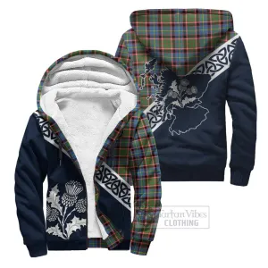 Aikenhead Tartan Sherpa Hoodie Featuring Thistle and Scotland Map