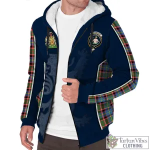 Aikenhead Tartan Sherpa Hoodie with Family Crest and Lion Rampant Vibes Sport Style