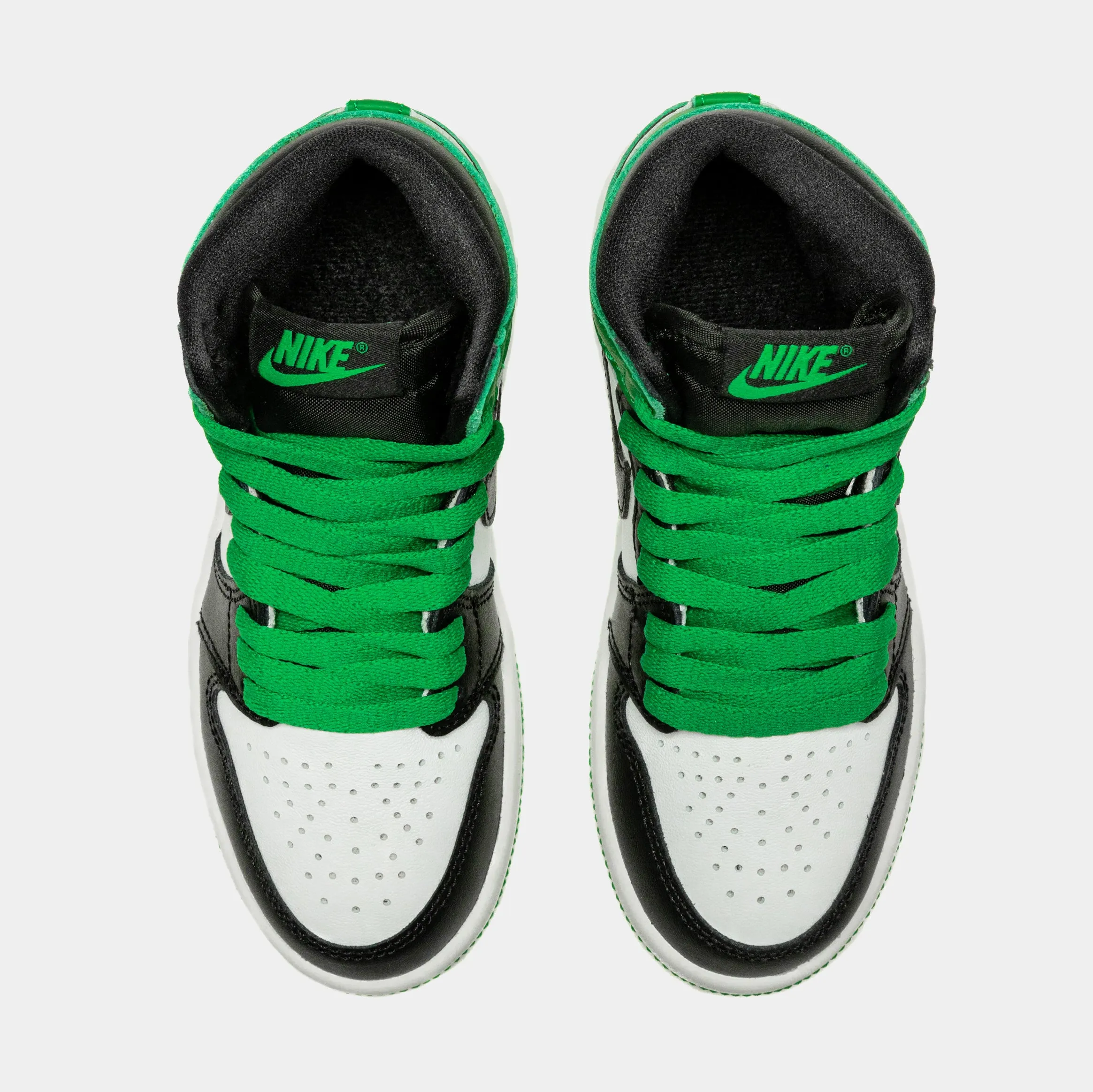 Air Jordan 1 Retro High OG Lucky Green Preschool Lifestyle Shoes (Black/Green)