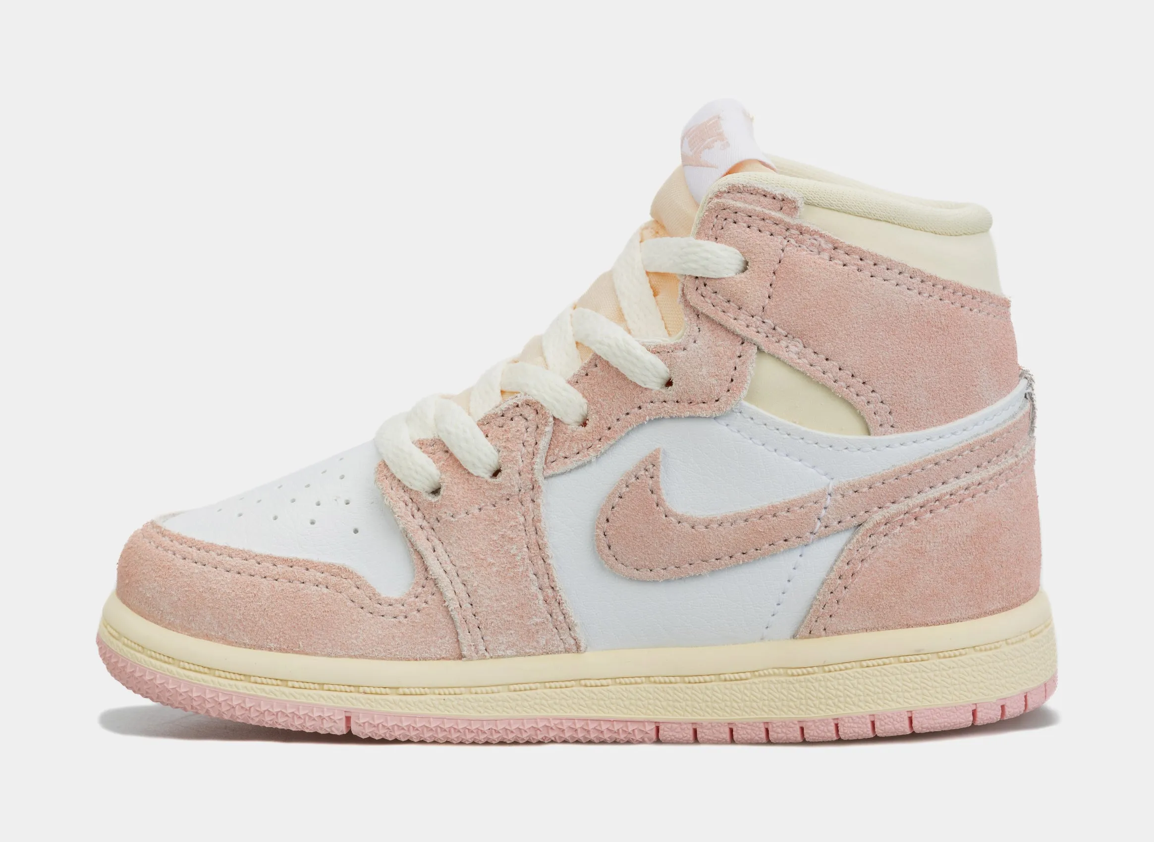 Air Jordan 1 Retro High OG Washed Pink Infant Toddler Lifestyle Shoes (White/Pink)