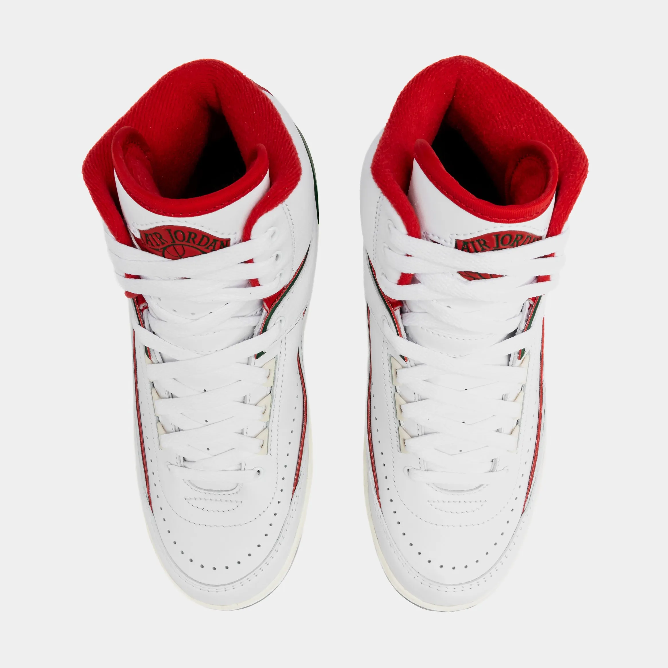 Air Jordan 2 Retro Italy Grade School Lifestyle Shoes (White/Fire Red)