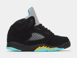 Air Jordan 5 Retro Aqua Preschool Lifestyle Shoes (Black/Blue) Free Shipping