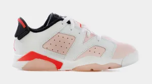 Air Jordan 6 Low Atmosphere Preschool Lifestyle Shoes (White/Pink) Free Shipping