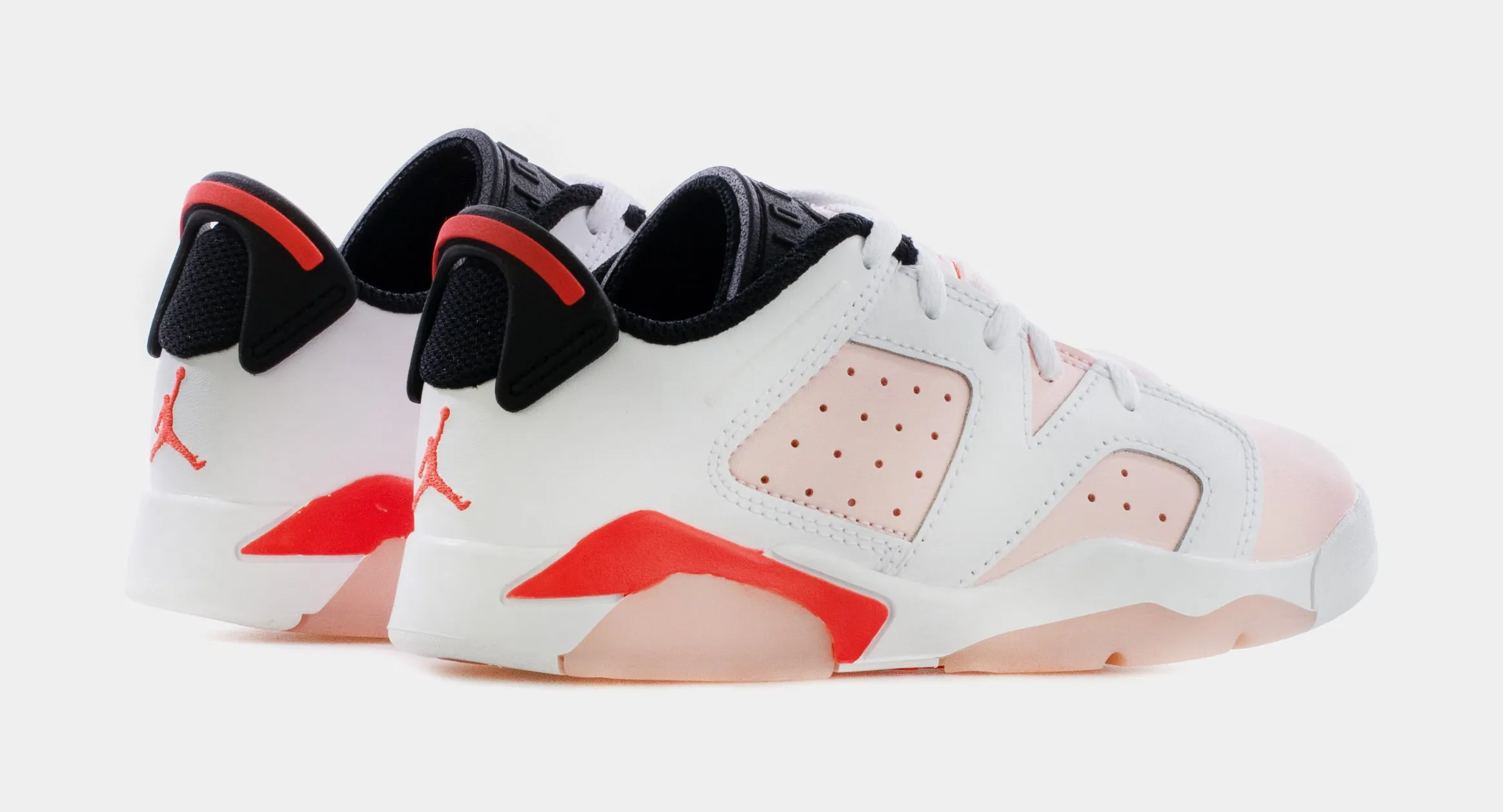 Air Jordan 6 Low Atmosphere Preschool Lifestyle Shoes (White/Pink) Free Shipping