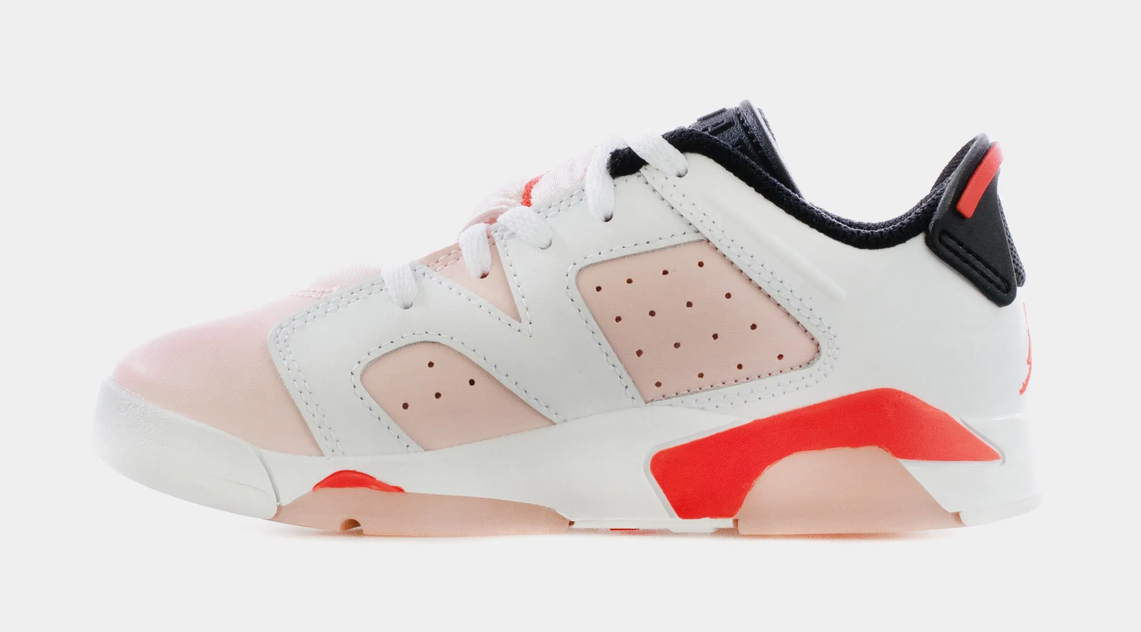 Air Jordan 6 Low Atmosphere Preschool Lifestyle Shoes (White/Pink) Free Shipping