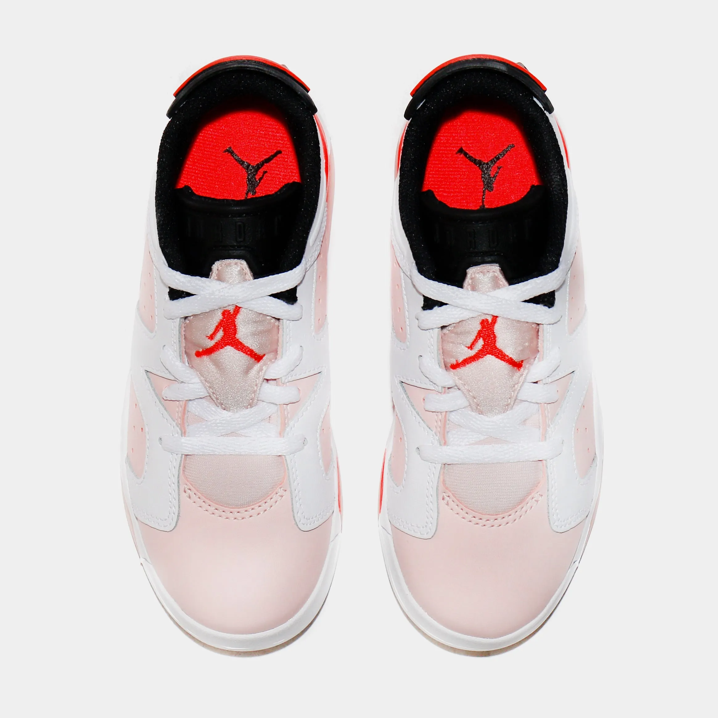 Air Jordan 6 Low Atmosphere Preschool Lifestyle Shoes (White/Pink) Free Shipping