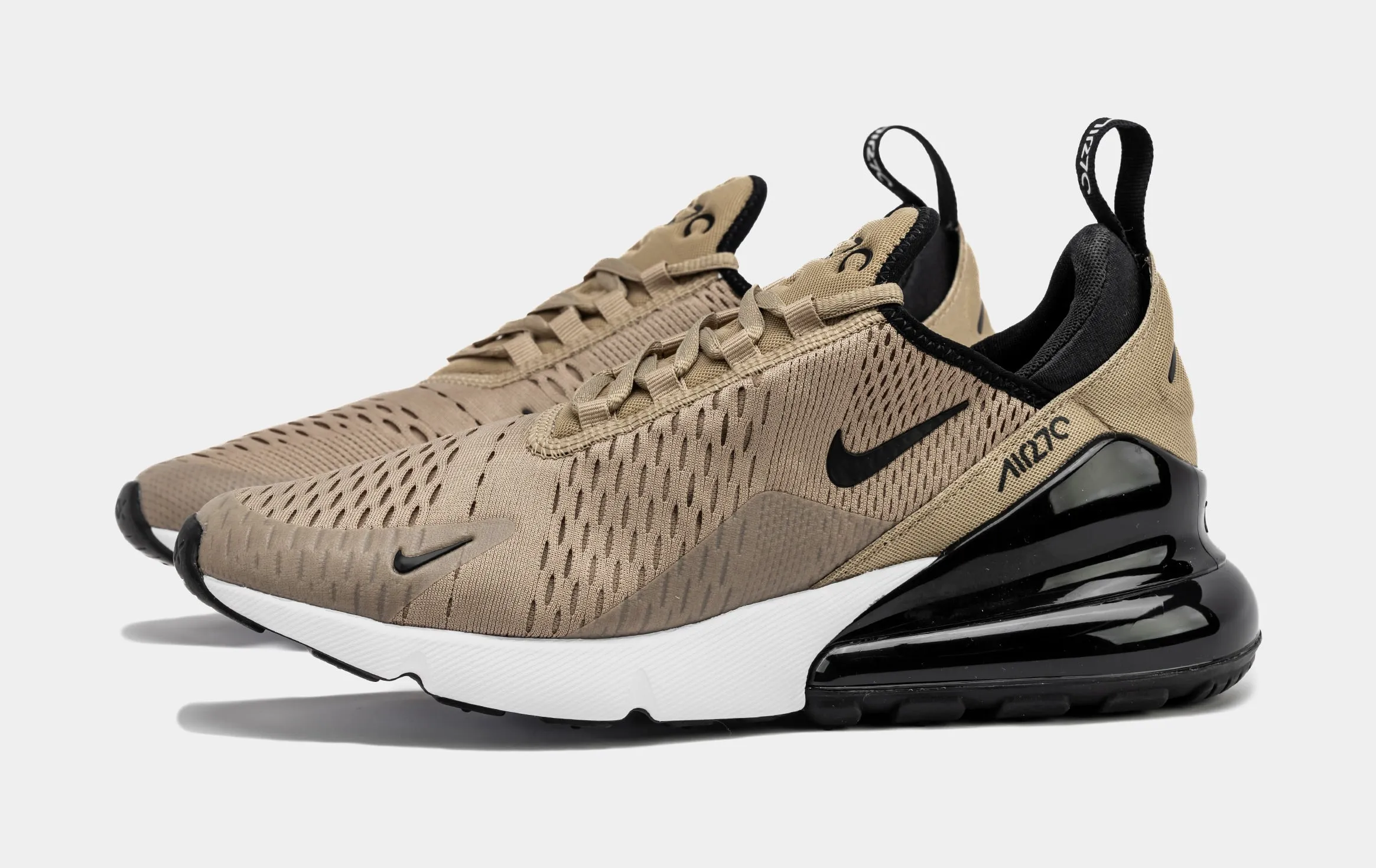 Air Max 270 Mens Running Shoes (White/Brown)