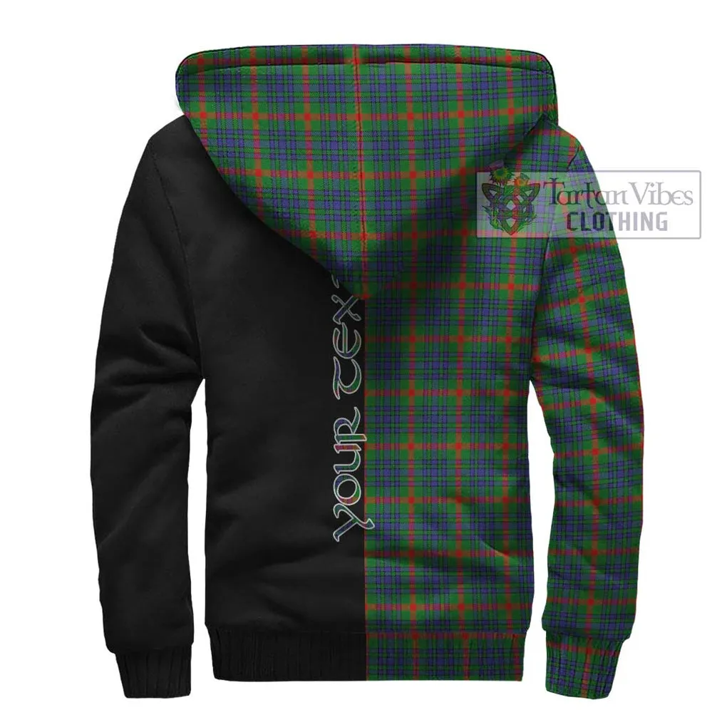 Aiton Tartan Sherpa Hoodie with Family Crest and Half Of Me Style