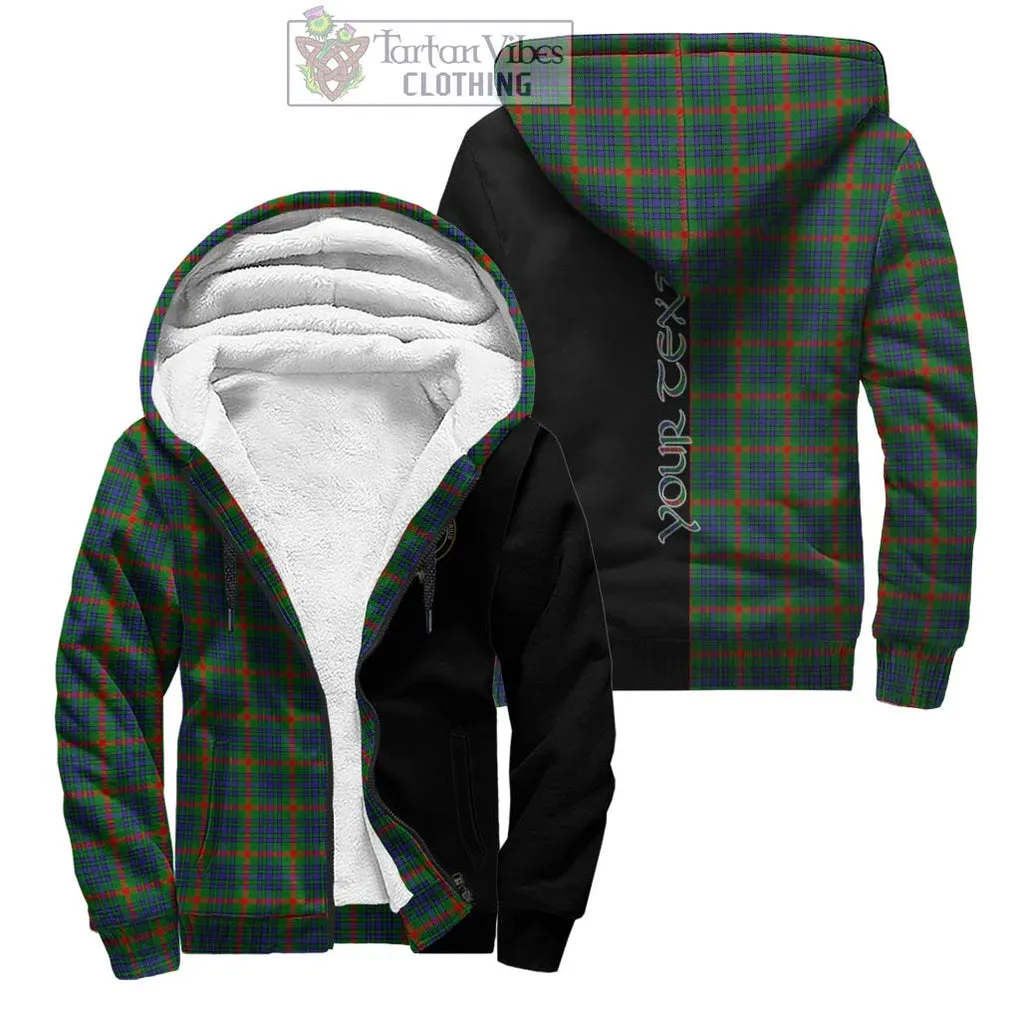 Aiton Tartan Sherpa Hoodie with Family Crest and Half Of Me Style