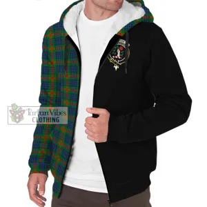 Aiton Tartan Sherpa Hoodie with Family Crest and Half Of Me Style