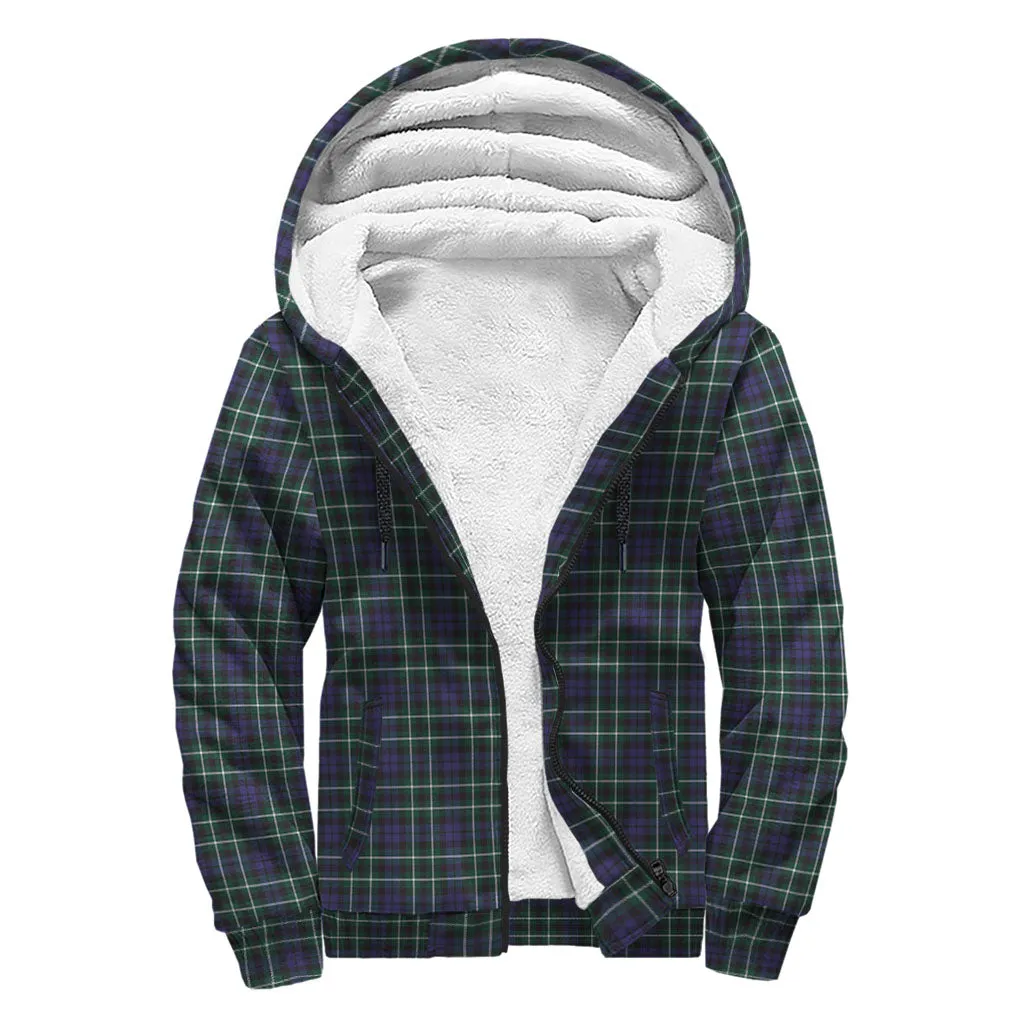 Allardice Tartan Sherpa Hoodie with Family Crest