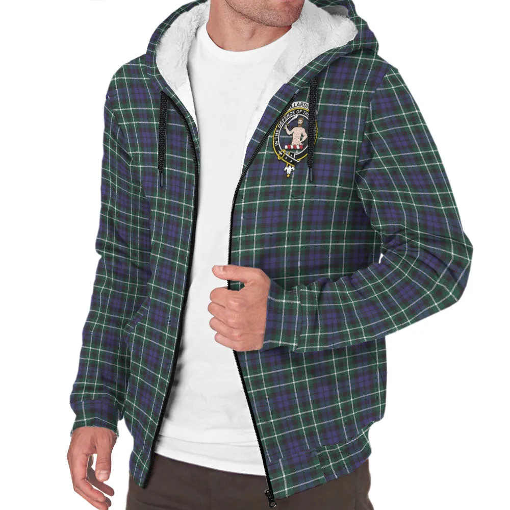 Allardice Tartan Sherpa Hoodie with Family Crest