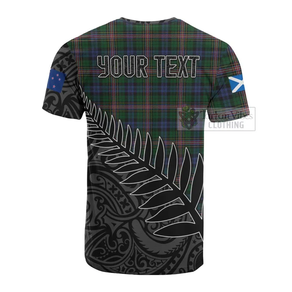 Allison Crest Tartan Cotton T-shirt with New Zealand Silver Fern Half Style