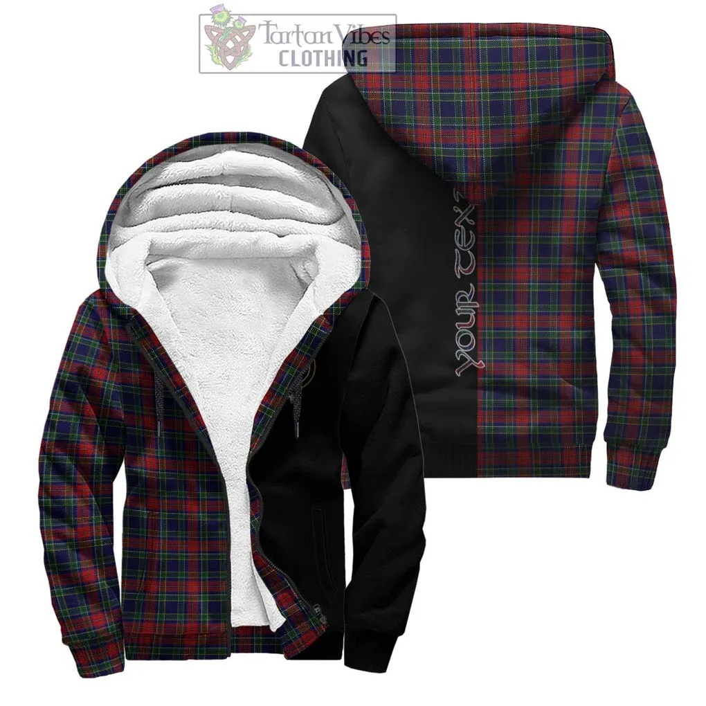 Allison Red Tartan Sherpa Hoodie with Family Crest and Half Of Me Style