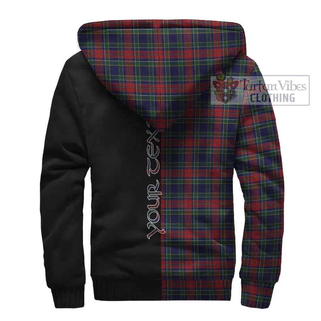 Allison Red Tartan Sherpa Hoodie with Family Crest and Half Of Me Style