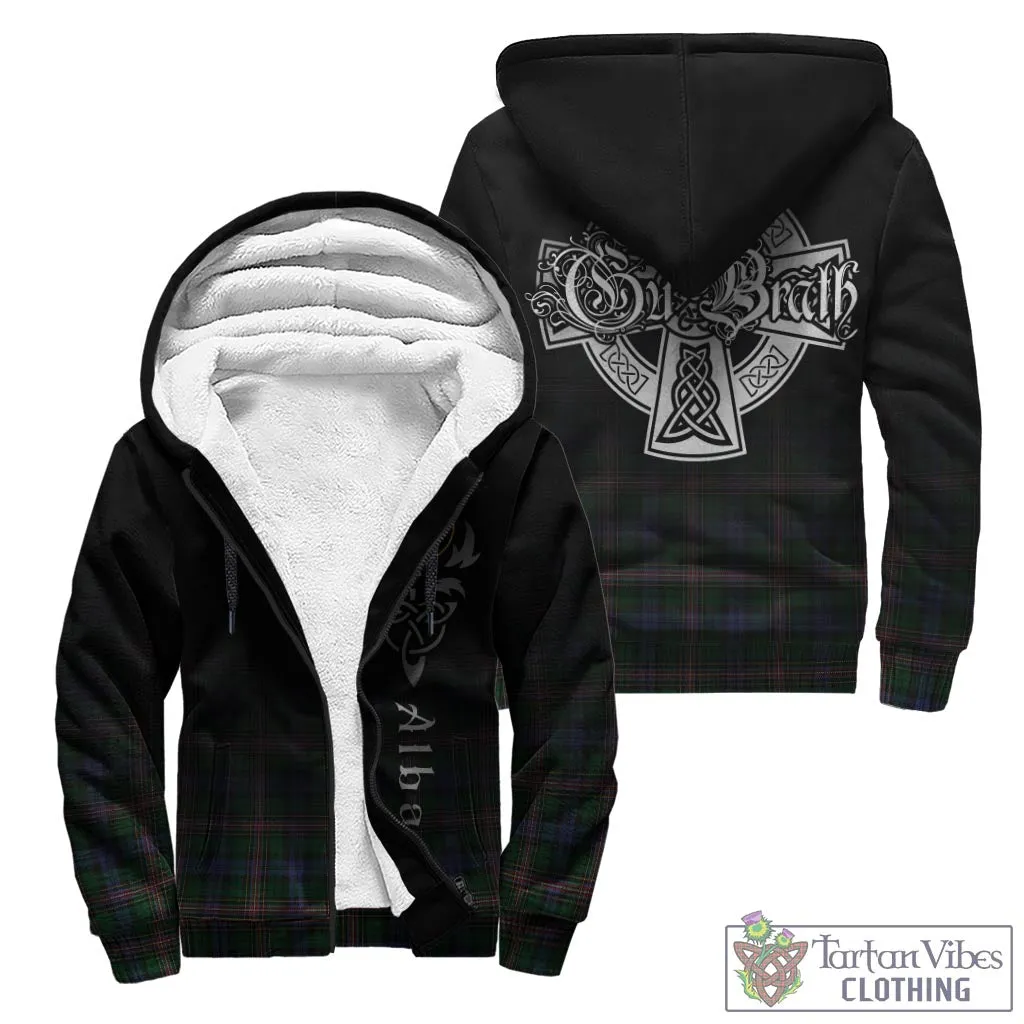 Allison Tartan Sherpa Hoodie Featuring Alba Gu Brath Family Crest Celtic Inspired