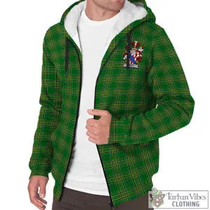 Amory Irish Clan Tartan Sherpa Hoodie with Coat of Arms