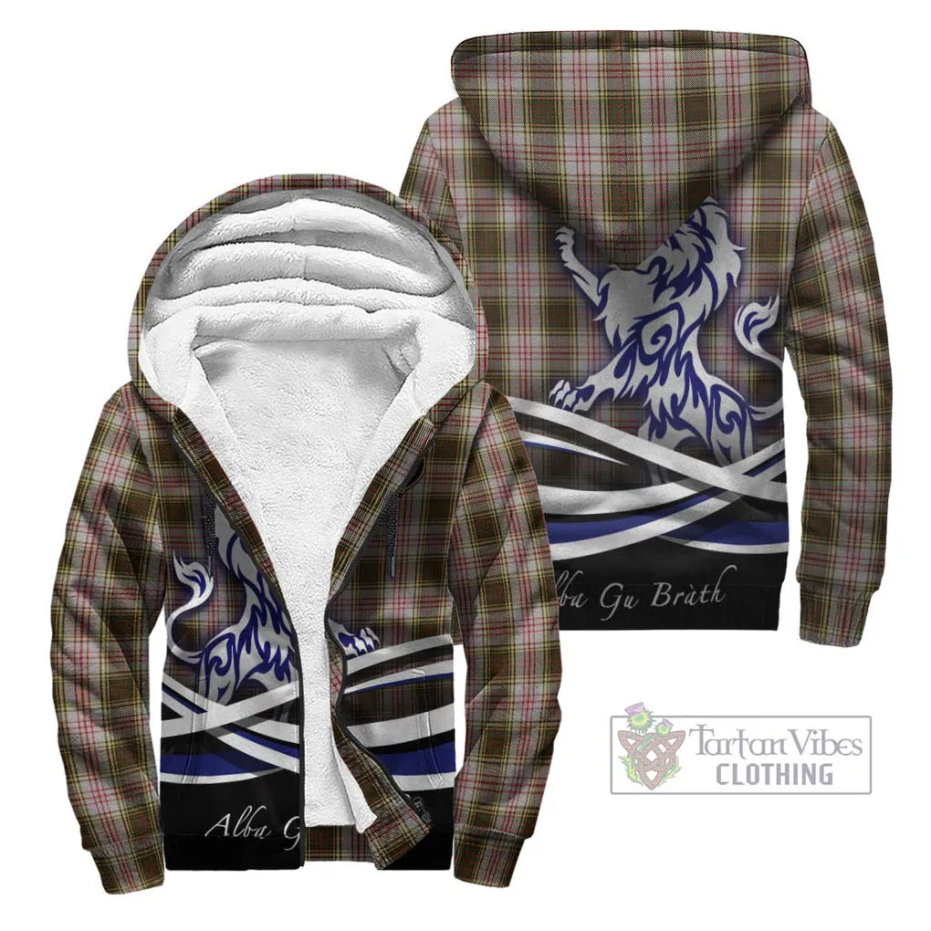 Anderson Dress Tartan Sherpa Hoodie with Alba Gu Brath Regal Lion Emblem