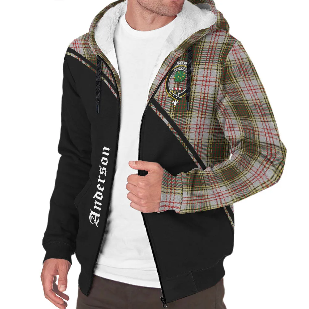 Anderson Dress Tartan Sherpa Hoodie with Family Crest Curve Style